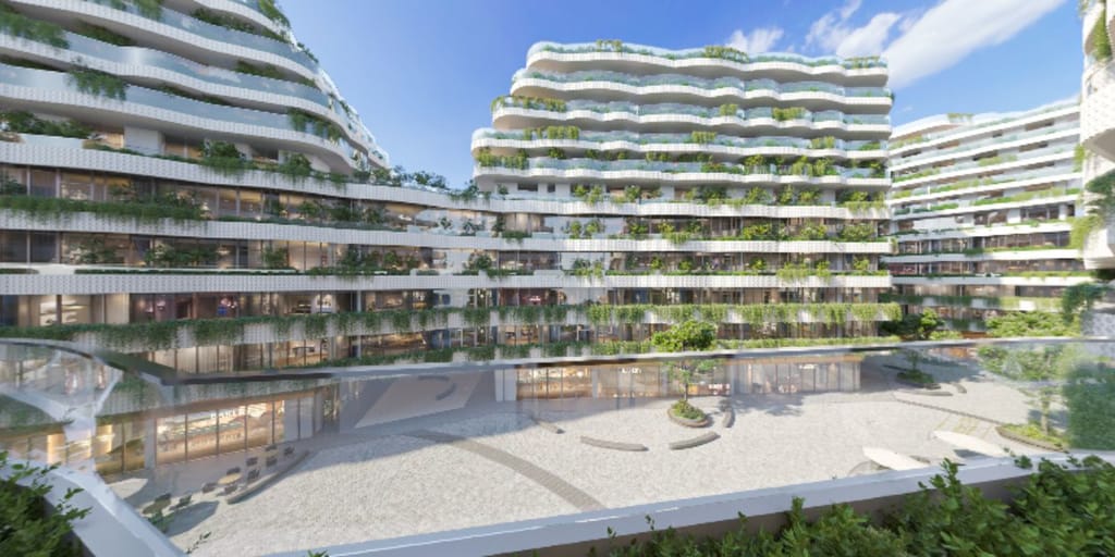 Modern Residential Complex Balcony View