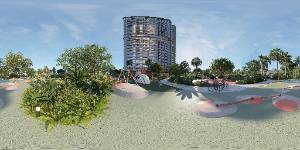 Khu xích đu và ghế ngồi