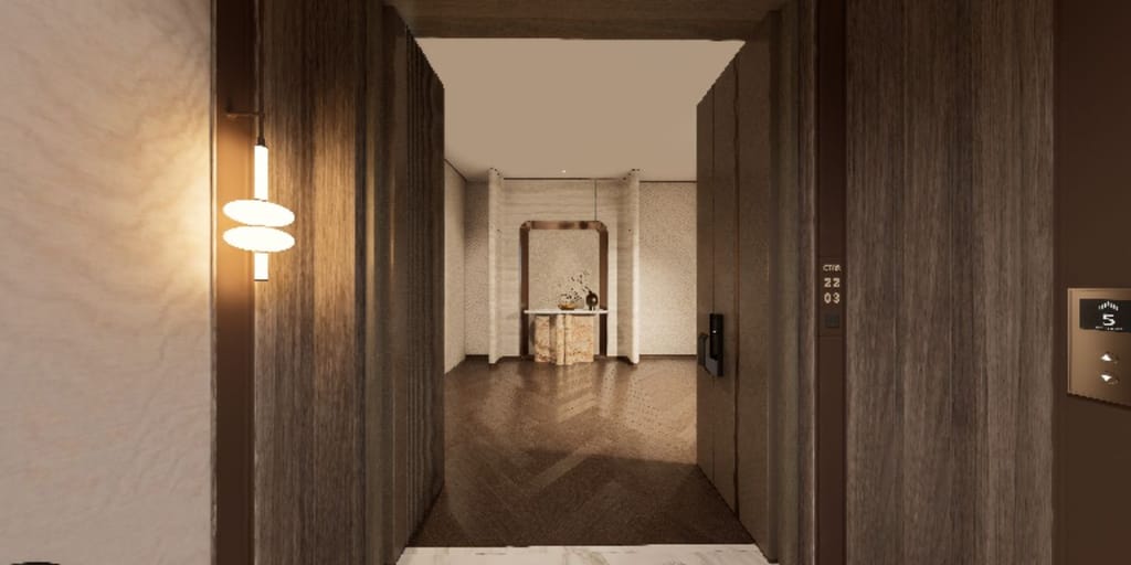 Luxury Hotel Lobby Entrance