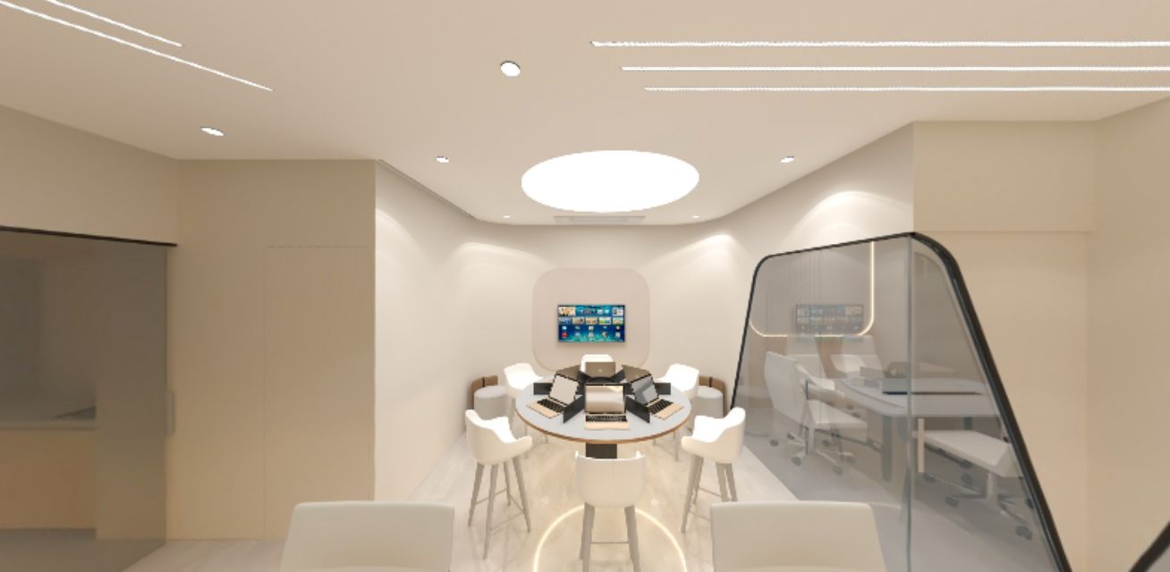 Modern Office with Workstations