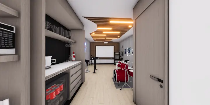 TECH ROOM AND JAMMING ROOM RENDER