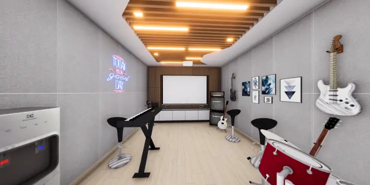 TECH ROOM AND JAMMING ROOM RENDER_2 - Panorama