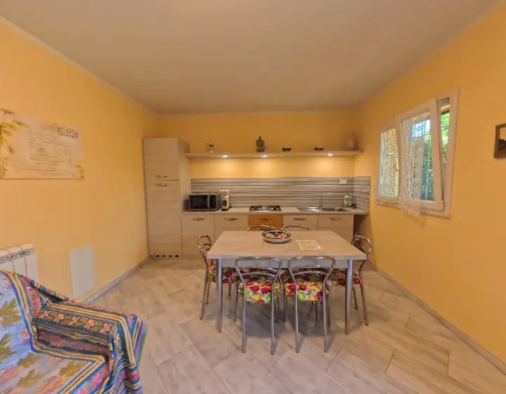 Kitchen with living room